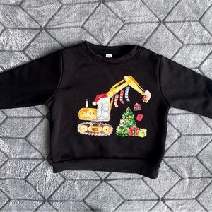 Black Christmas Excavator Sweatshirt
